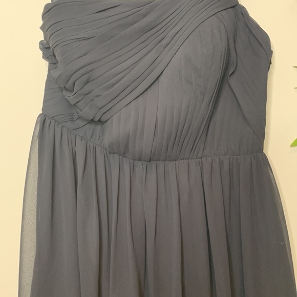 Bill Levkoff NWT Black One Shoulder Evening Cocktail Wedding Side Zip Dress 14 - Picture 16 of 16